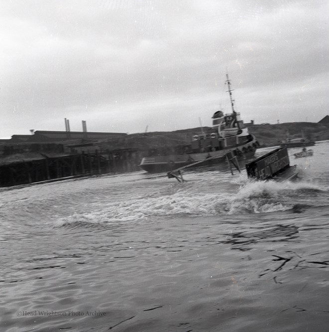 A Launching of dock gates