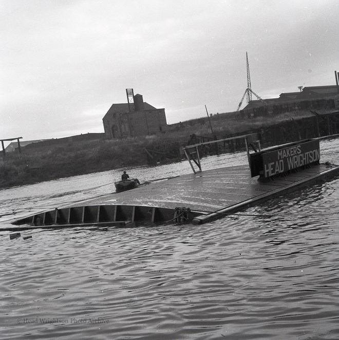 A Launching of dock gates