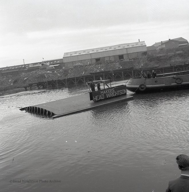 A Launching of dock gates