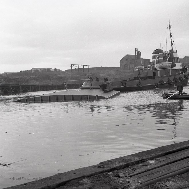 A Launching of dock gates