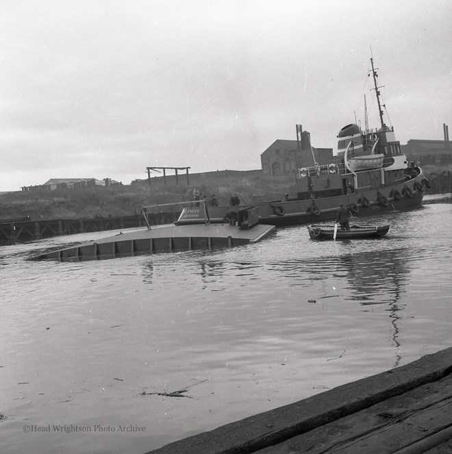 A Launching of dock gates