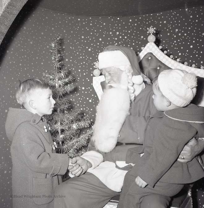 Father Christmas with children