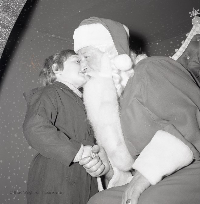 Father Christmas with children