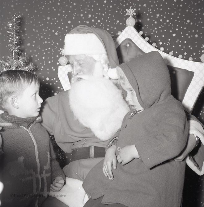 Father Christmas with children