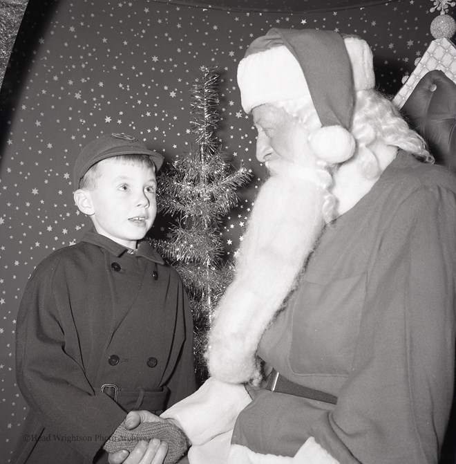 Father Christmas with children