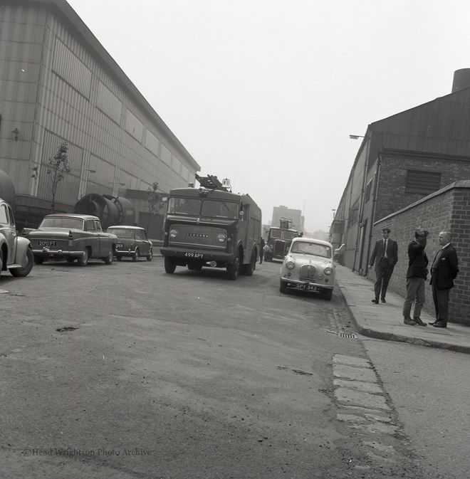 A Gathering Of Fire Engines In S. F. Car Park