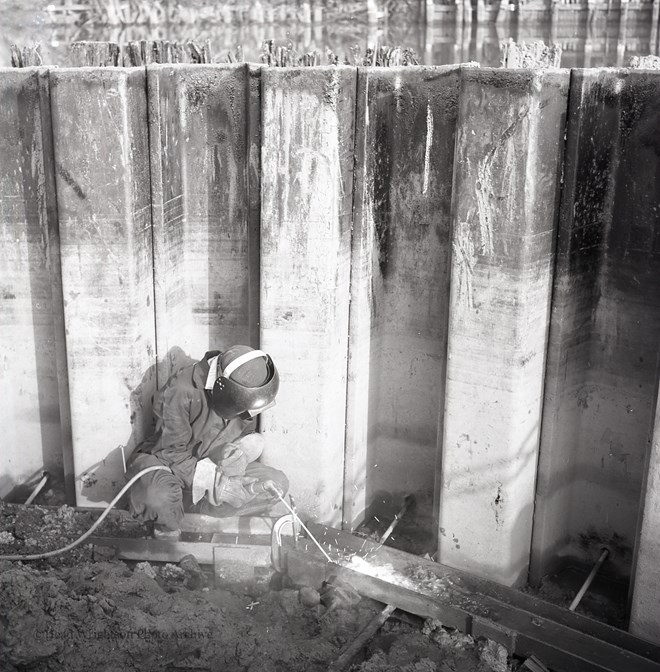 Views of slipway during modernisation