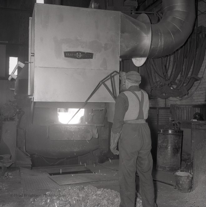 Fume hood on furnace (front)
