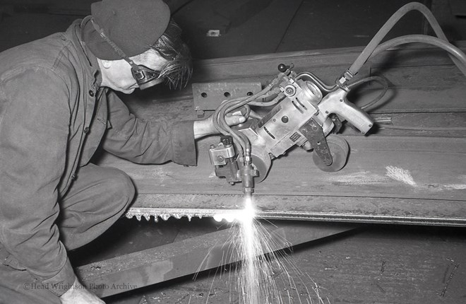 Oxy Cutter Cadet Cutting Heavy Plates