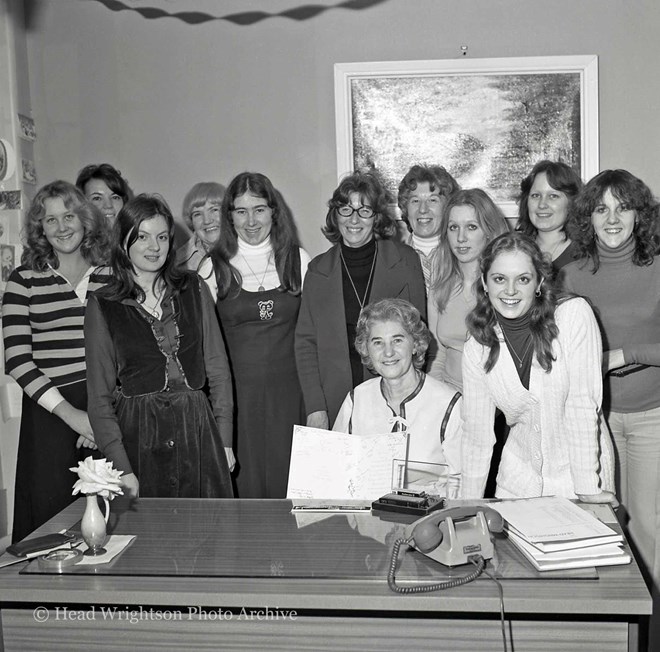 Retirement presentation for Ena Wilson, with a group of ladies