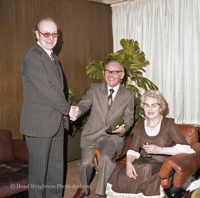 13 April 1978 - Presentation by Mr P J Llewellyn to Mr E Horton and his wife. 