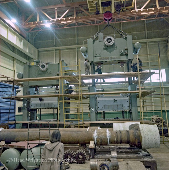 Fabrication work inside a factory