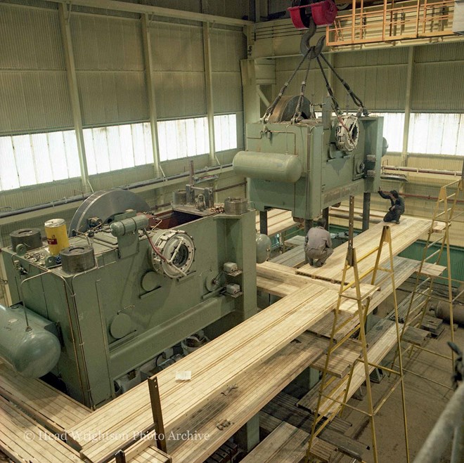 Fabrication work inside a factory