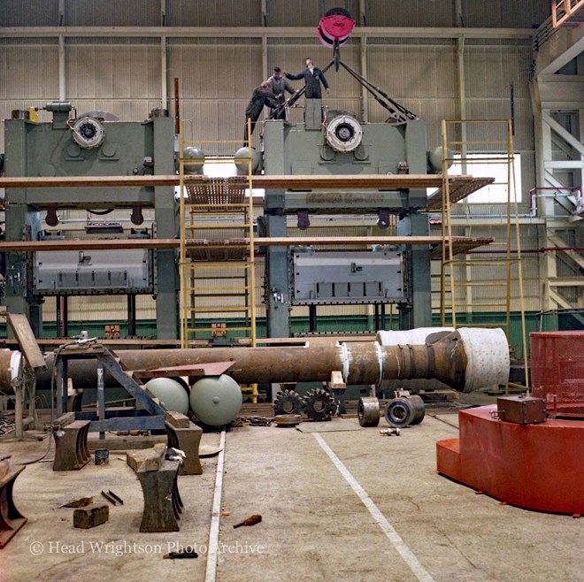 Fabrication work inside a factory