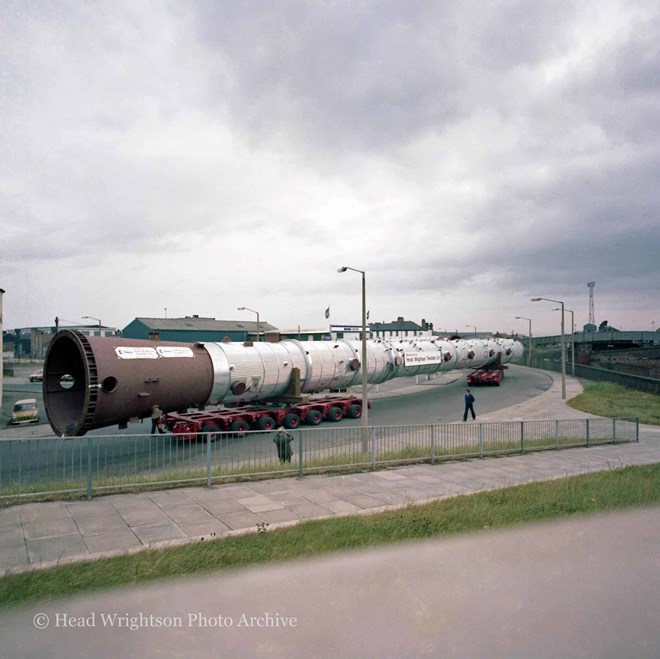 Ethanol columns reversing out of Teesdale Works along Station Street