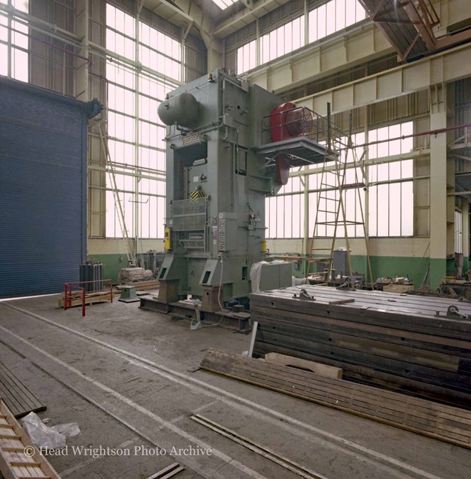 Construction of a large Verson Stamping Press in workshops