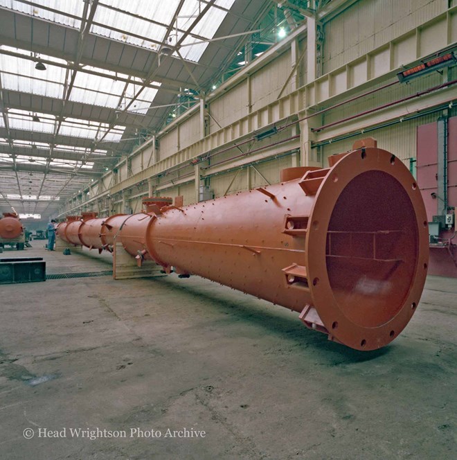 Long tube construction in workshop