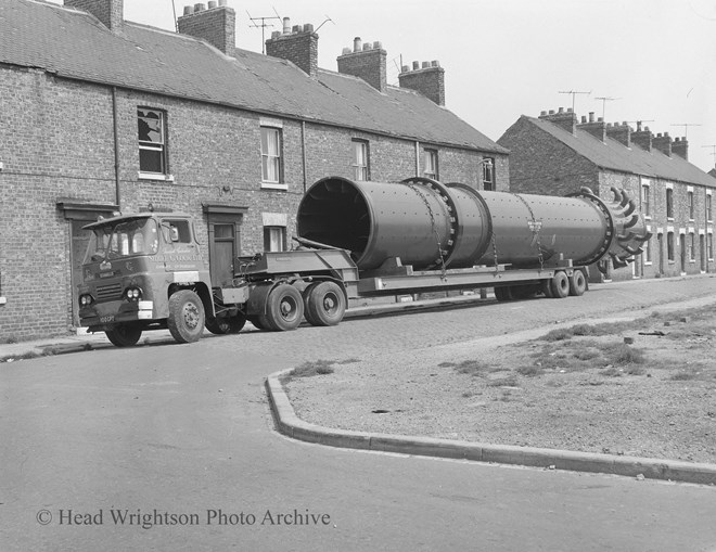 Finned dryer on lorry