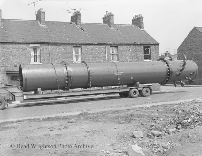 Finned dryer on lorry