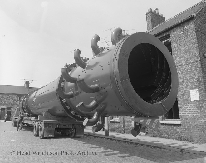 Finned dryer on lorry