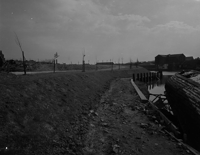 New road from Head Wrightson river bank