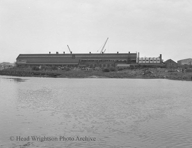 River bank (Head Wrightson) from Stockton side