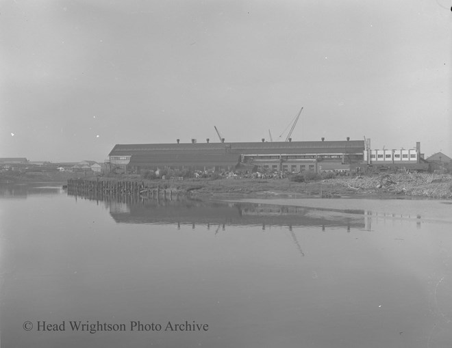 View across the river of the new road