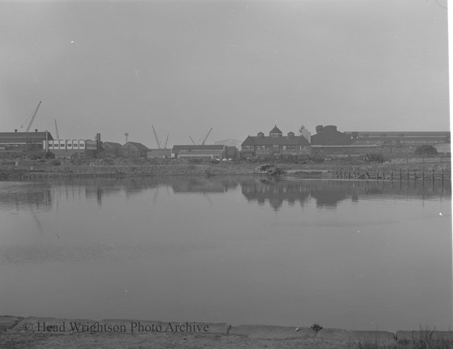 View across the river of the new road