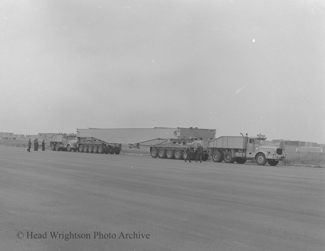 Rail road wagon rests on aerodrome