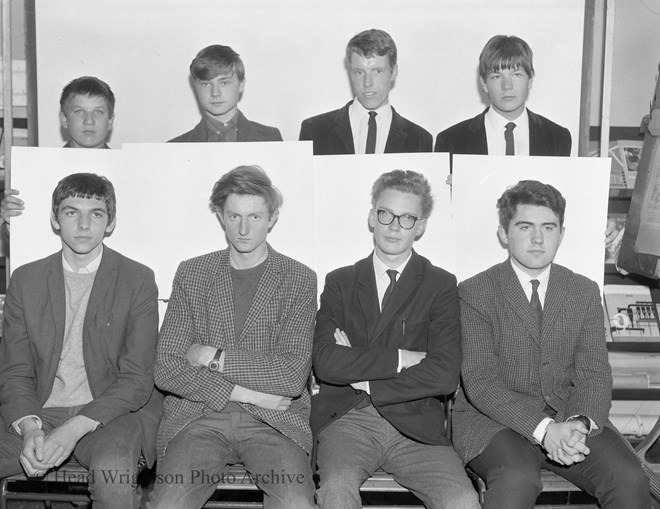 Passport type photographs of new apprentice intake (62. apprenti)