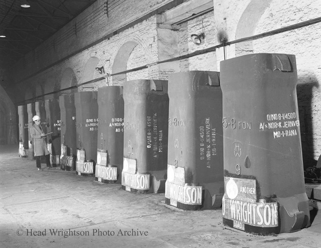 5.8 ton Ingot Moulds at Eaglescliffe (With Man)