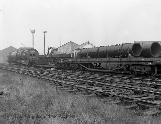 dryer and parts on railway siding at stockton forge l eden