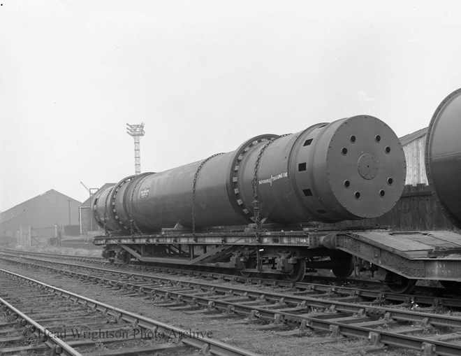 dryer and parts on railway siding at stockton forge l eden