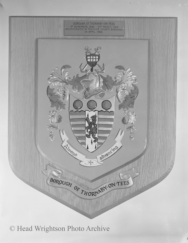 Plaque of Thornaby Coat of arms