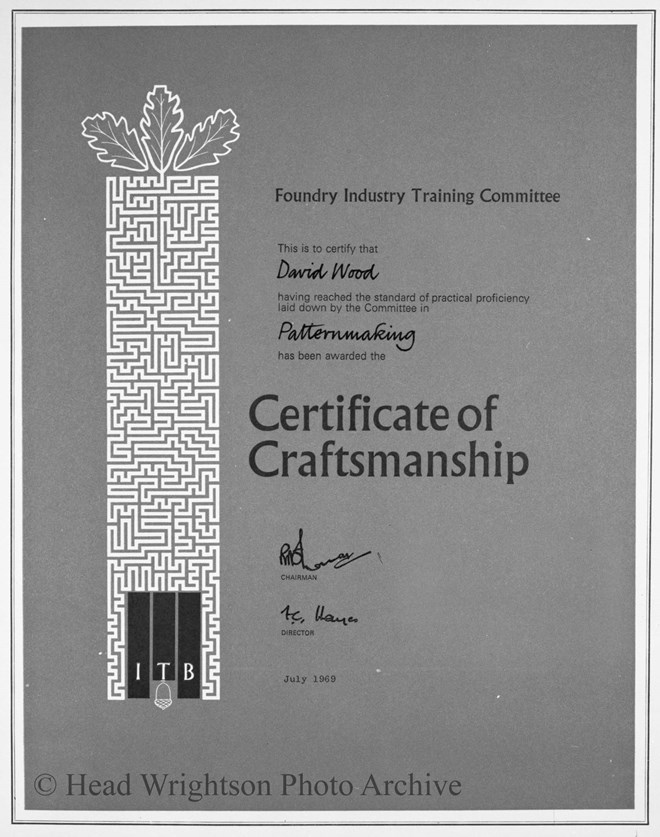 certificate of craftsmanship