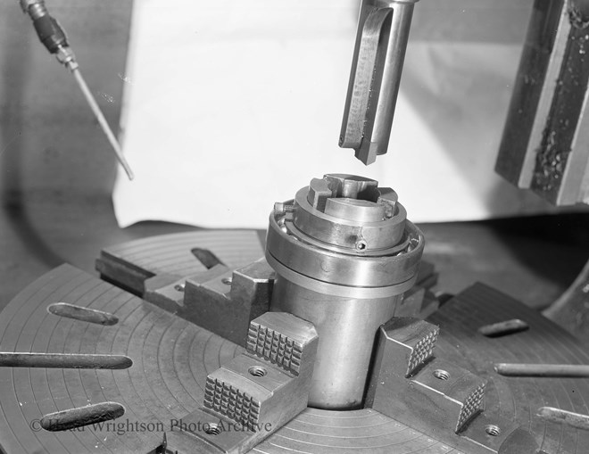 Lathe and turret with special cutting tool