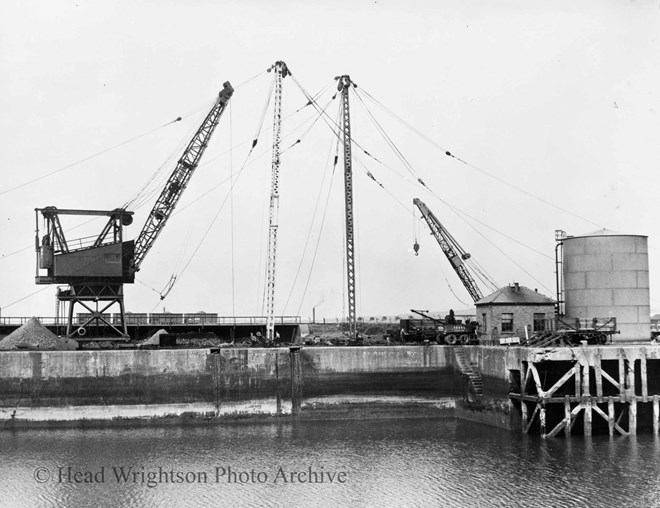 copies of photographs of old dock gates