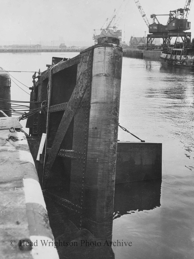 Copy of photograph of old dock gates