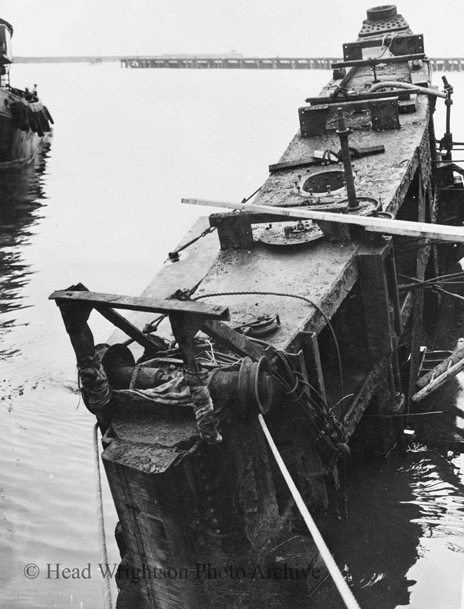 Copy of photograph of old dock gates