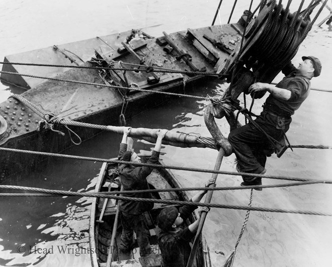 Copy of photograph of old dock gates