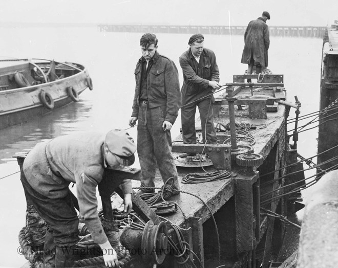 Copy of photograph of old dock gates