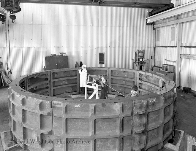 Large Cast Iron Ring for Potash Mine at Boltby. Whitby   E'Cliffe