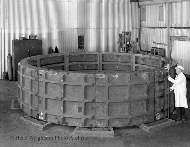 Large Cast Iron Ring for Potash Mine at Boltby. Whitby   E'Cliffe