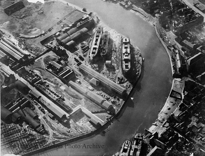 COPY NEG AERIAL SHOT OF THORNABY WKS