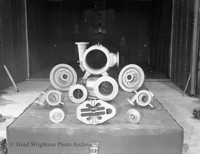 Steel foundry Thornaby view of pump parts