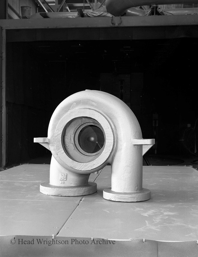 Steel foundry Thornaby view of pump parts