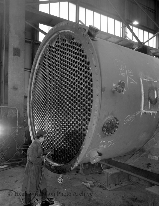 Two Photographs of Heat Exchange tube end at Thornaby COVENTRY INCINERATOR