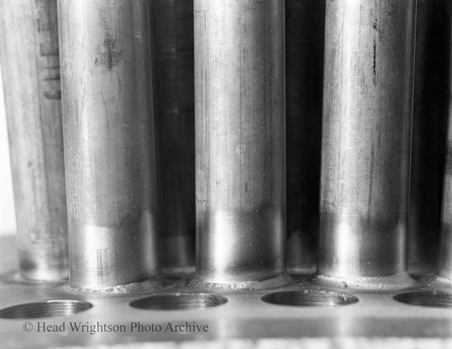 photographs of tube to tube sheet weld tests