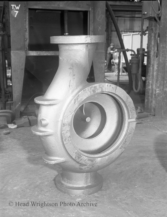 two steel castings at steel foundry