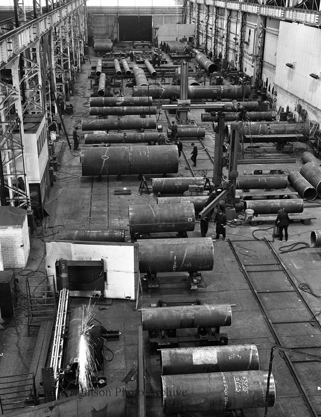 General Production Line -Pipe welding from above (HW Teesside)